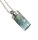 Natur Aquamarin Anhänger an Funkelkette 925 Silber (b)