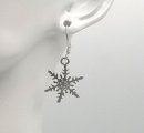 Zauberhafte 925 Silber Schneeflocken Winter Ohrringe