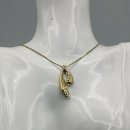 Vintage 585 Goldkette mit Anhänger mit unterschiedlichen Edelsteinen