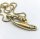 Vintage 585 Goldkette mit Anhänger mit unterschiedlichen Edelsteinen