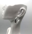 Creolen Ohrringe Croissant Style Silber 925/000