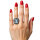 Jugendstil Ring mit Blautopas – 830 Silber handgefertigt aus Pforzheim, Ringgröße 50