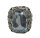 Jugendstil Ring mit Blautopas – 830 Silber handgefertigt aus Pforzheim, Ringgröße 50