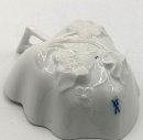 Meissen Salzgefäß Voller grüner Weinkranz mit weißem Rande 1924-34