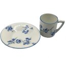 Ludwigsburg Porzellan Mocca Tasse blaue Blume handbemalt...