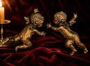 Historismus Putten Paar aus Bronze – um 1890