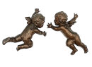 Historismus Putten Paar aus Bronze – um 1890