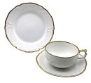 Rosenthal Sanssouci 3-teiliges Tee-Set mit Poliergoldband – Rokoko Porzellan