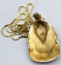 Tutanchamun Anhänger an Kette a.d. 60er  – 935 Silber vergoldet