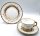 3tlg.Kaffetassen Set weiß mit Goldrand um 1900