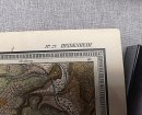 Antike Landkarte Faltkarte auf Leinen - Heidenheim- 1925  Geognostisch
