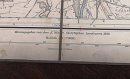 Antike Landkarte Faltkarte auf Leinen - Marbach - 1898