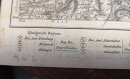 Antike Landkarte Faltkarte auf Leinen - Würzburg - 1886 bayr. Generalstabskarte