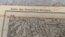Antike Landkarte Faltkarte auf Leinen - Würzburg - 1886 bayr. Generalstabskarte