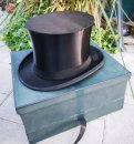 Antiker Seiden Glanz Zylinder um 1920 HG 58,5  Chapeau...