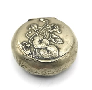 Jugendstil Puderdose / Pillendose Veilchendekor um 1910