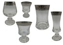 Glamouröse Murano Medici Platinrandgläser