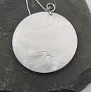 Perlmutt Amulett in Schachbrett Dekor inkl. 925 Silber Kette