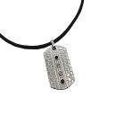 Designer 925 Silber Anhänger Rasierklinge mit...