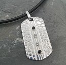 Designer 925 Silber Anhänger Rasierklinge mit...