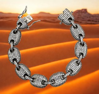 Vintage-Armband aus den 60er Jahren – silberfarbenes Retro-Schmuckstück mit funkelnden Kristallen