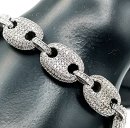 Vintage-Armband aus den 60er Jahren – silberfarbenes Retro-Schmuckstück mit funkelnden Kristallen