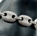 Vintage-Armband aus den 60er Jahren – silberfarbenes Retro-Schmuckstück mit funkelnden Kristallen