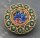 Murano Millefiori Blüten Brosche vergoldet um 1960
