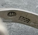 Silber Siegelring RG58 mit Monogramm F.S. auf Onyxplatte – um 1925