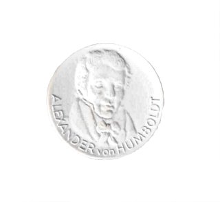 Meissen Porzellan Medaille - Alexander von Humboldt  - 150 Jahre Orden - Pour le Merite