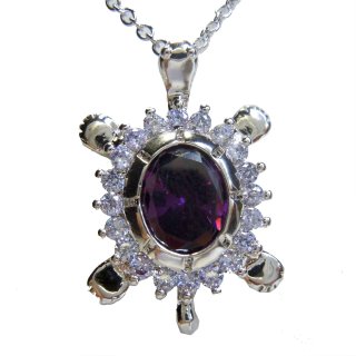 SAMIRA - Schildkrt Collier Anhnger  verschiedene Farben