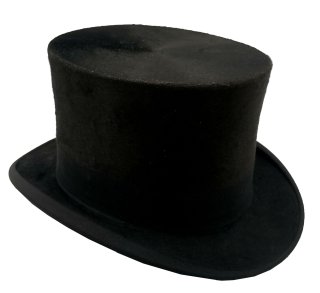 Antiker Felbel Seidenglanz Zylinder (ca. 1930) HG56 München