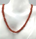 Vintage Korallen Collier rot  mit 585 Goldverschluß