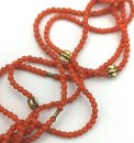 Vintage Korallen Collier rot  mit 585 Goldverschluß
