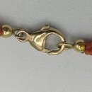 Vintage Korallen Collier rot  mit 585 Goldverschluß
