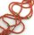 Vintage Korallen Collier rot  mit 585 Goldverschluß