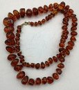Baltische ART DECO Bernstein Collier Kette um 1925 Länge 70 cm