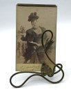 Jugendstil Tischbilderhalter mit Veilchen Dekor und Foto