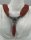 Vintage Korallen Collier rot  mit Silberapplikationen