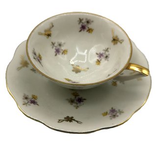 2 tlg. Sammelgedeck Espresso Mocca Tasse Schwarzenhammer 30er Jahre