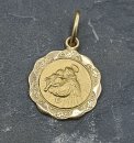 Kleiner Vintage 750 Goldanhänger – Heiliger...