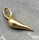 Kleiner Vintage 750 Goldanhänger – Horn