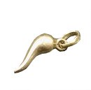 Kleiner Vintage 750 Goldanhänger – Horn
