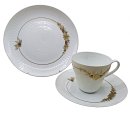 Rosenthal Romanze in Dur  3tlg. Set handbemalt in Gold