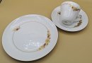 Rosenthal Romanze in Dur  3tlg. Set handbemalt in Gold