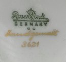 Rosenthal Romanze in Dur  3tlg. Set handbemalt in Gold