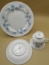 3 tlg. Vintage Kaffee Sammelgedeck mit Vergißmeinnicht