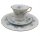 3 tlg. Vintage Kaffee Sammelgedeck mit Vergißmeinnicht