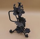 Schmiedeeisen Kerzenleuchter Kerzenständer Drache um 1910