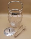 ART DECO Eiswürfelbehälter mit Silbermontur und...